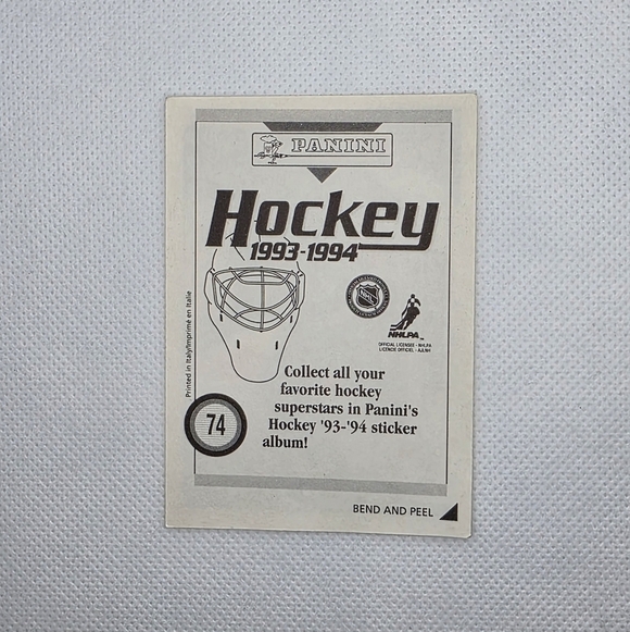 1993-94 Panini Hockey Martin Rucinsky Quebec Nordiques #74 Sticker - Picture 3 of 4